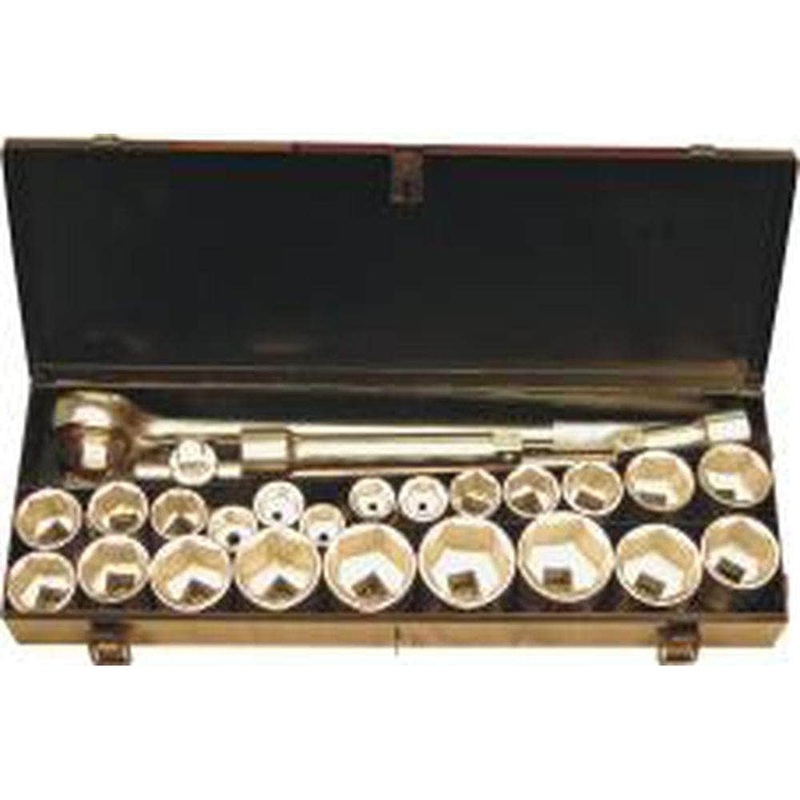 Grip 74042 27 Piece Metric & SAE 3/4 Square Drive 6 Point Socket Set