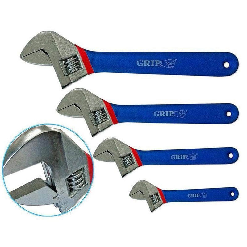 Grip 87042 4 Piece Cushion Grip Adjustable Wrench Set