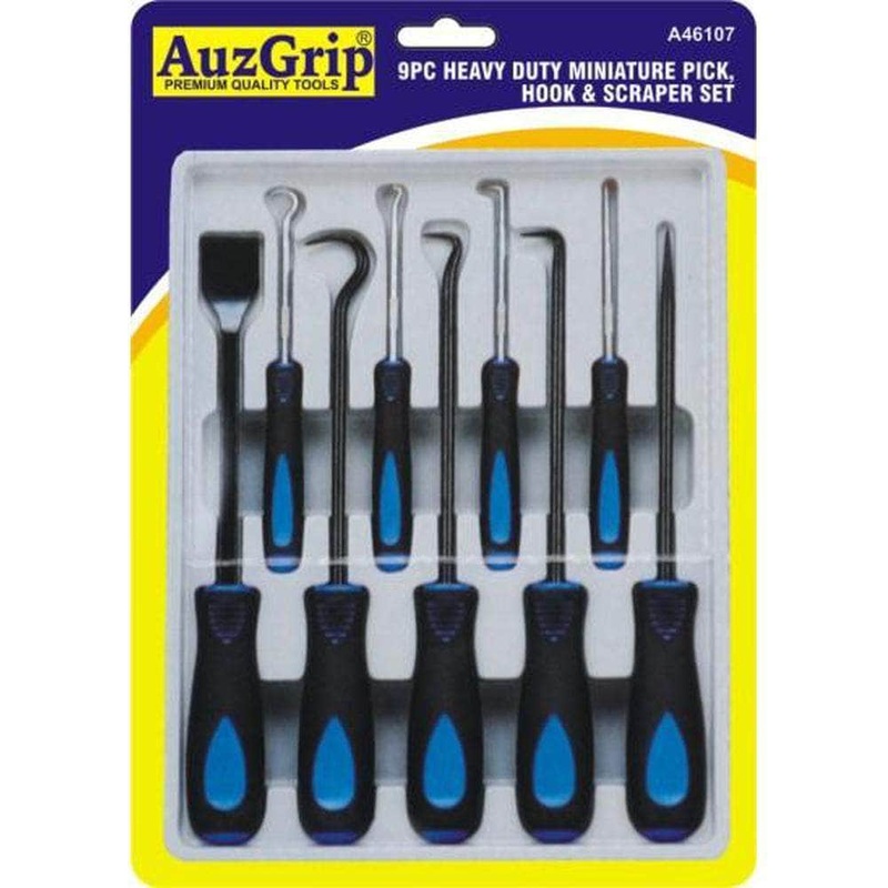 AuzGrip A46107 9 Piece Heavy Duty Pick & Hook Set with Scraper