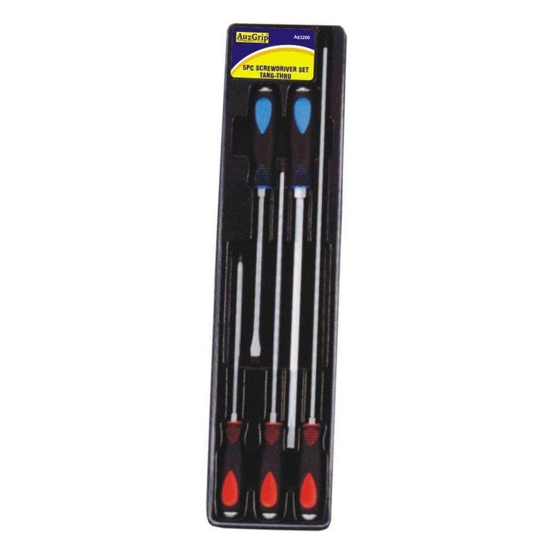 AuzGrip A63200 5 Piece Tang-Thru Screwdriver Set