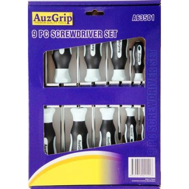 AuzGrip A63501 9 Piece Screwdriver Set