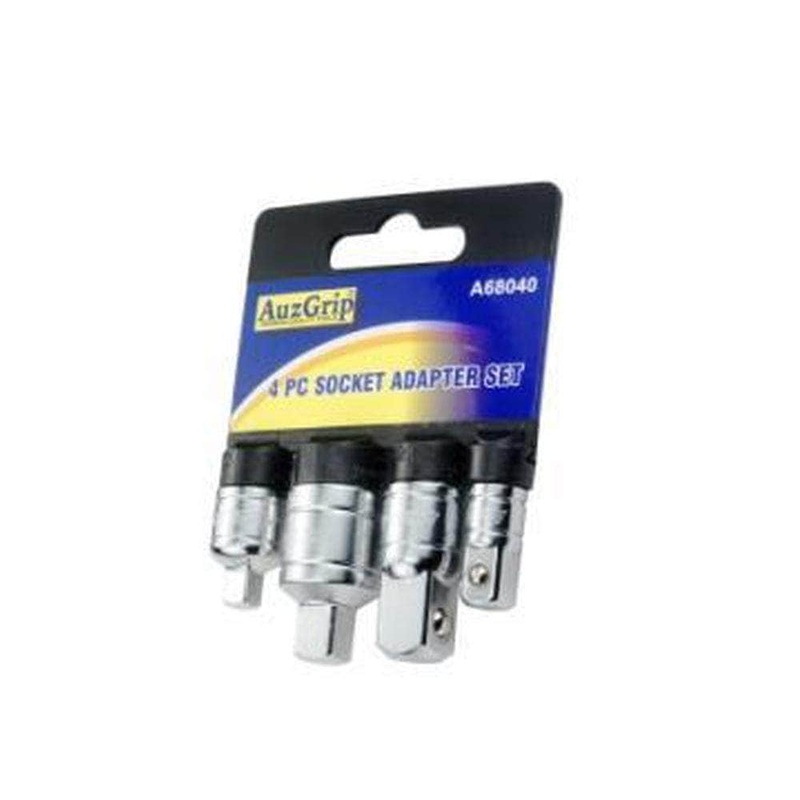 AuzGrip A68040 4 Piece Chrome Socket Adaptor Set