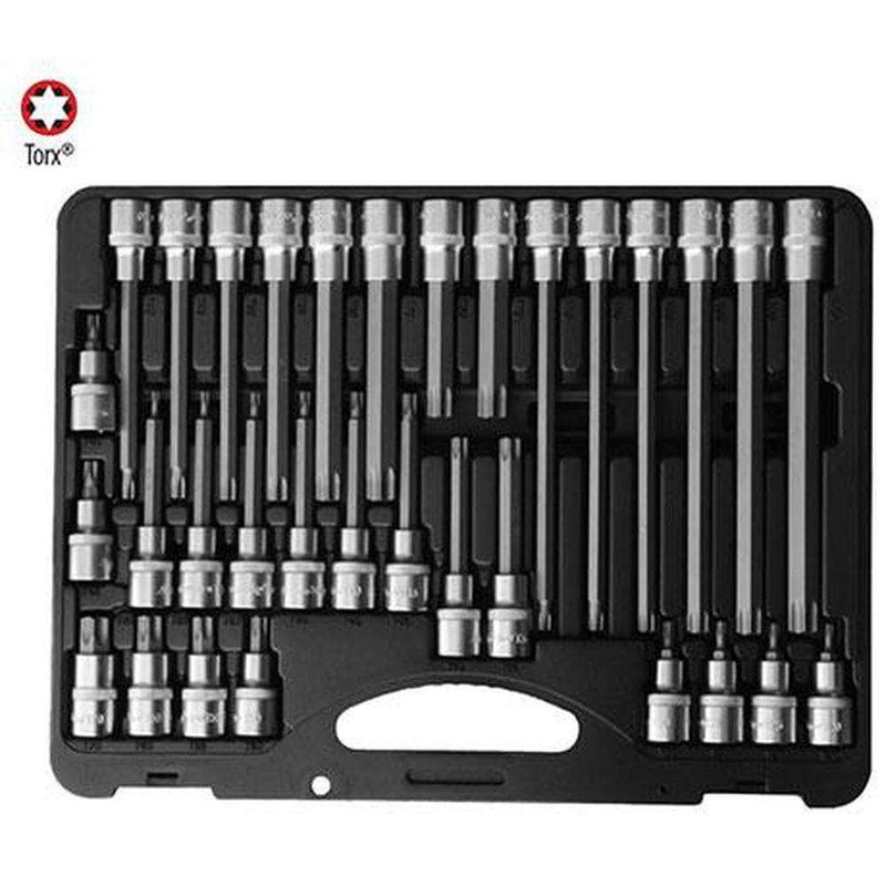 AuzGrip A71150 32 Piece 1/2 Square Driv E-Torx Bit Socket Set