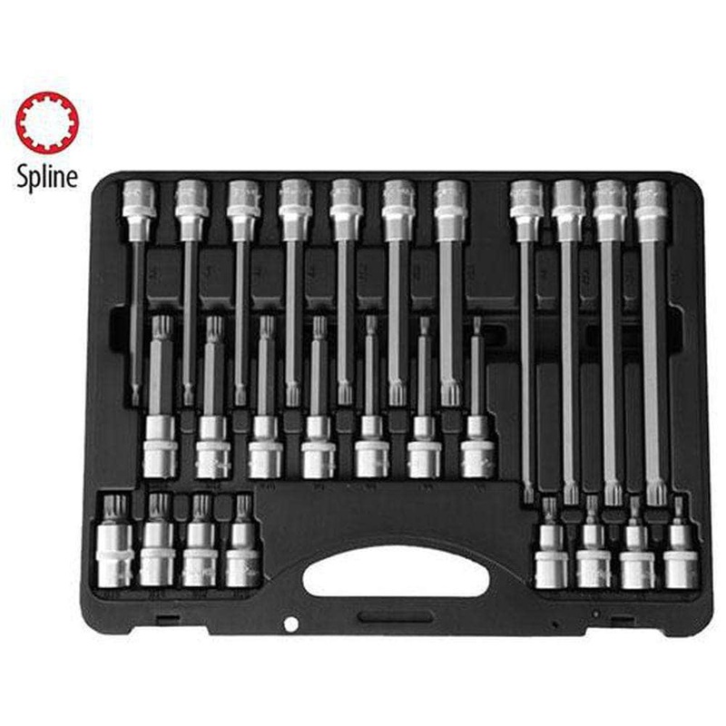 AuzGrip A71160 26 Piece 1/2 Square Drive Spline Bit Socket Set