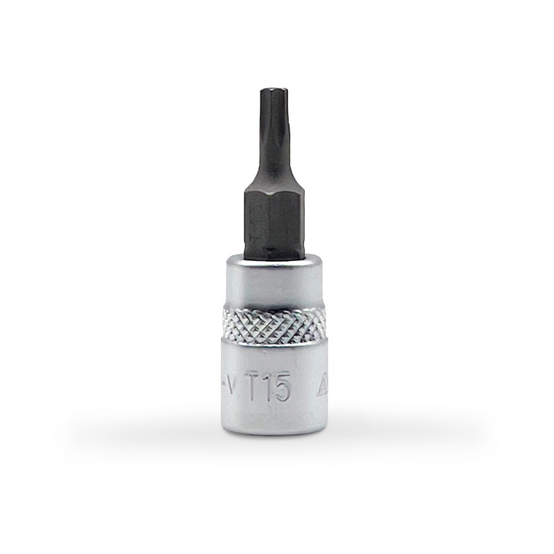 AuzGrip A71205 T15 1/4 Square Drive Tamper Proof Torx Bit Socket