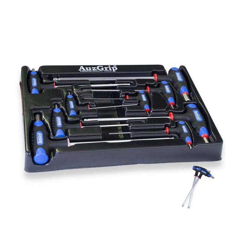 AuzGrip A71340 9 Piece Metric T-Handle Ball Point Hex Key Set