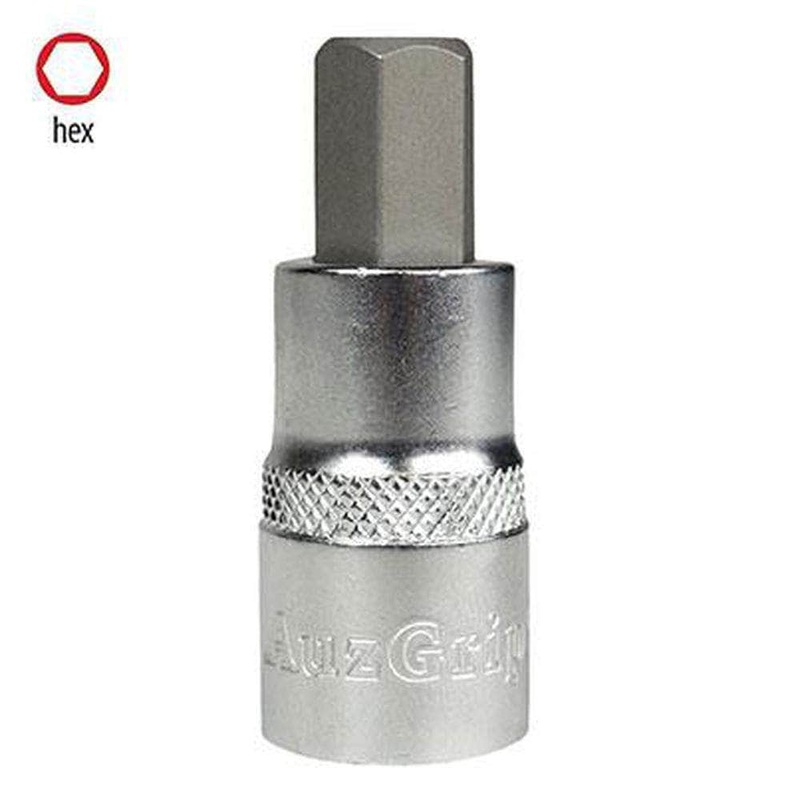 AuzGrip A72118 12mm 1/2 Square Drive In-Hex Bit Socket