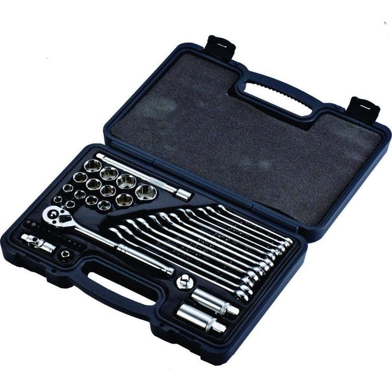 AuzGrip A75503 44 Piece Metric 12 Point 3/8Square Drive Socket & Spanner Set