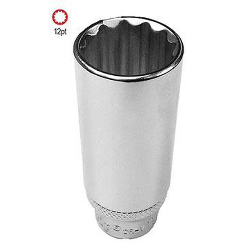 AuzGrip A76116 16mm 12 Point 1/2 Square Drive Deep Socket