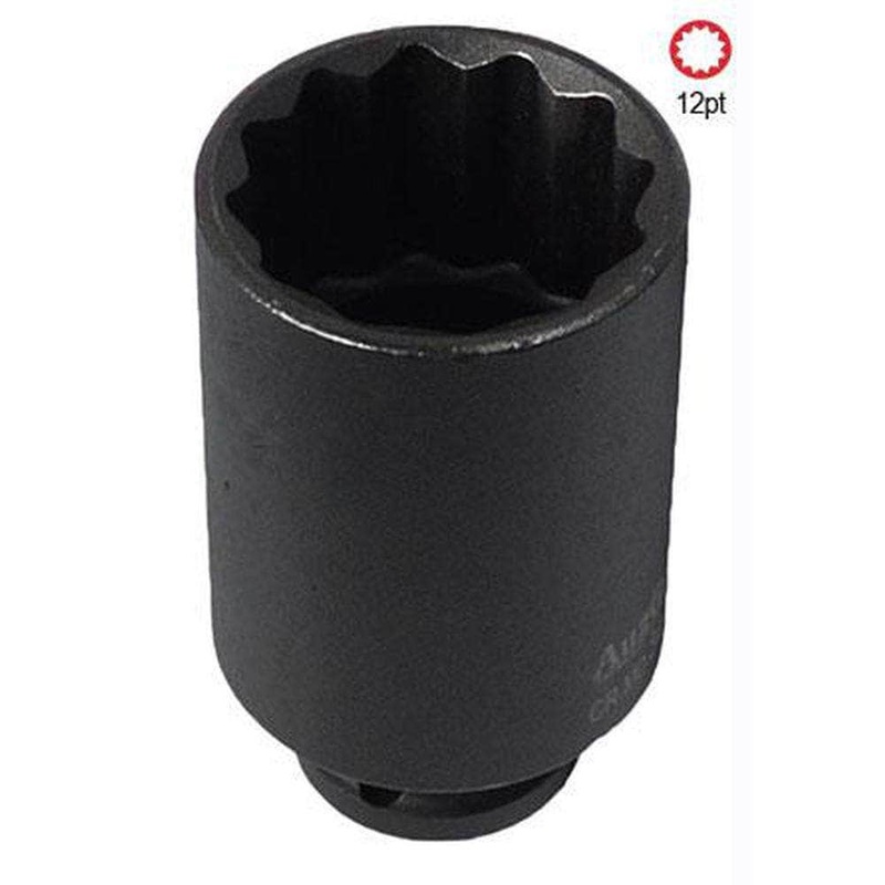 AuzGrip A84469 21mm 12 Point 1/2 Square Drive Deep Impact Socket