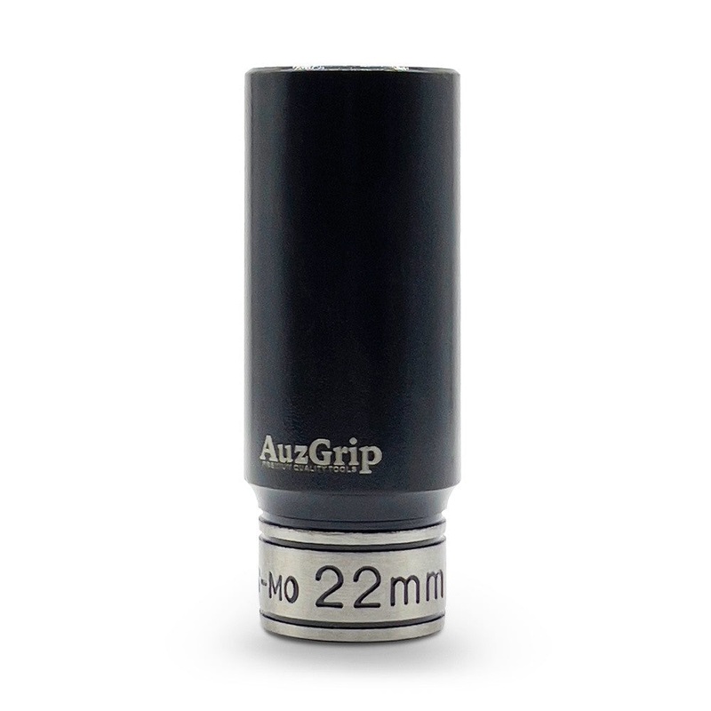 AuzGrip A84582 22mm 6 Point 1/2” Square Drive Thin Wall Deep Impact Socket