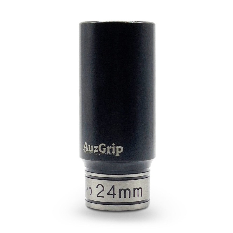 AuzGrip A84584 24mm 6 Point 1/2” Square Drive Thin Wall Deep Impact Socket