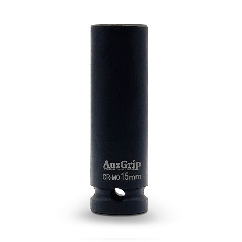 AuzGrip A84708 15mm 6 Point 1/2 Square Drive Deep Impact Socket