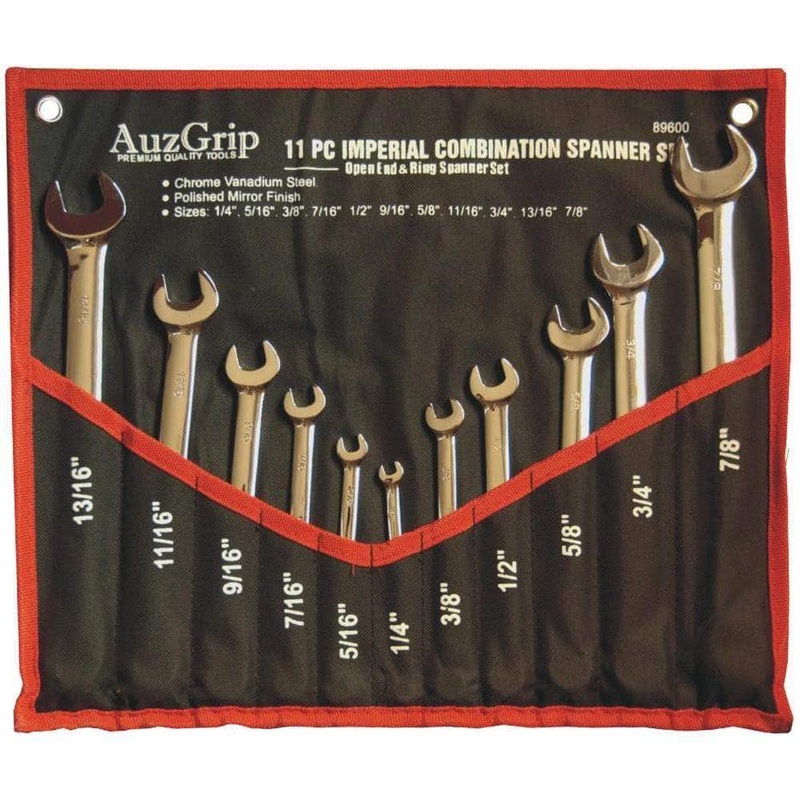 AuzGrip A89600 11 Piece SAE Combination Spanner Set