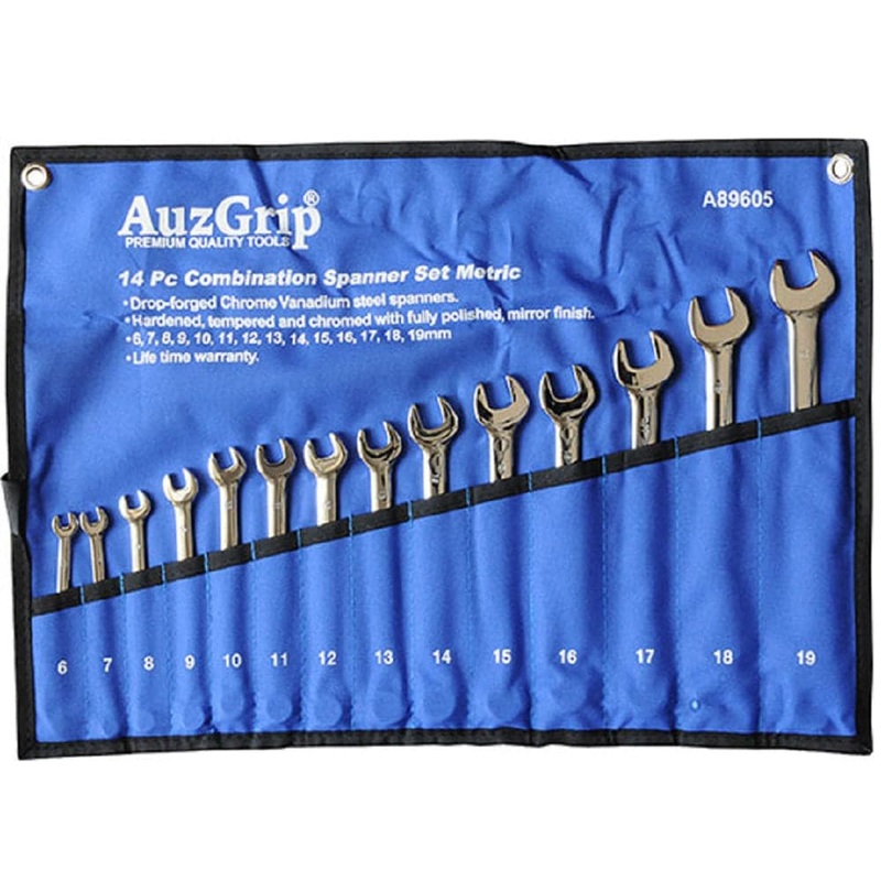 AuzGrip A89605 14 Piece Metric Combination Spanner Set