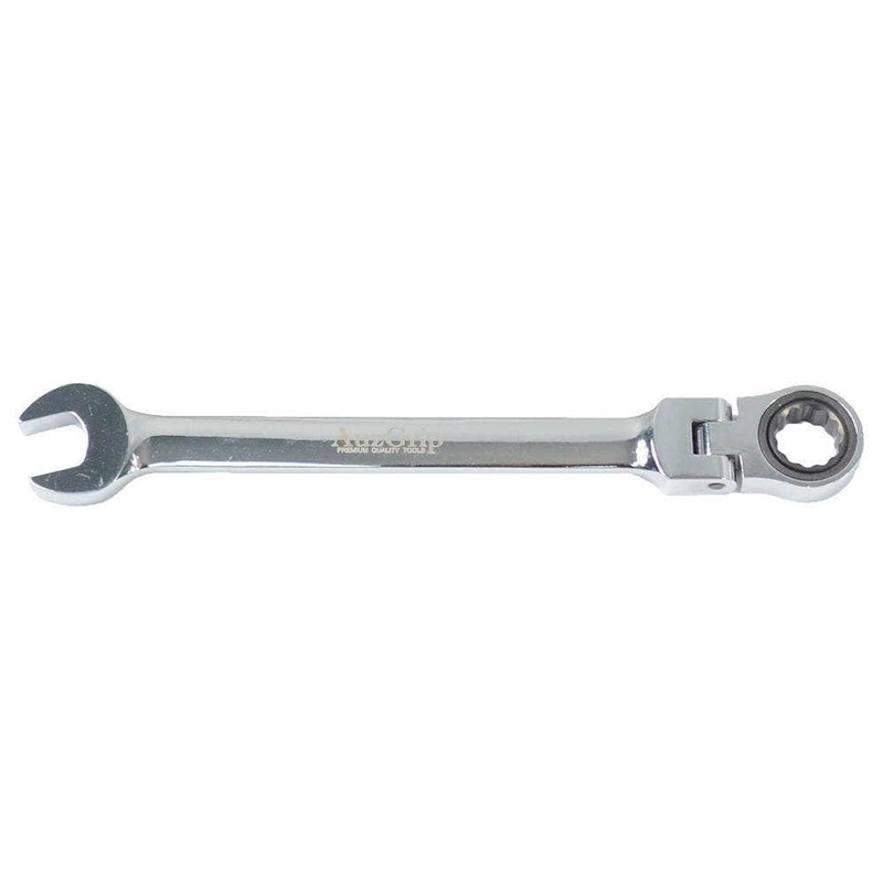 AuzGrip A89728 21mm Flexible Open End & Ring Combination Ratchet Spanner