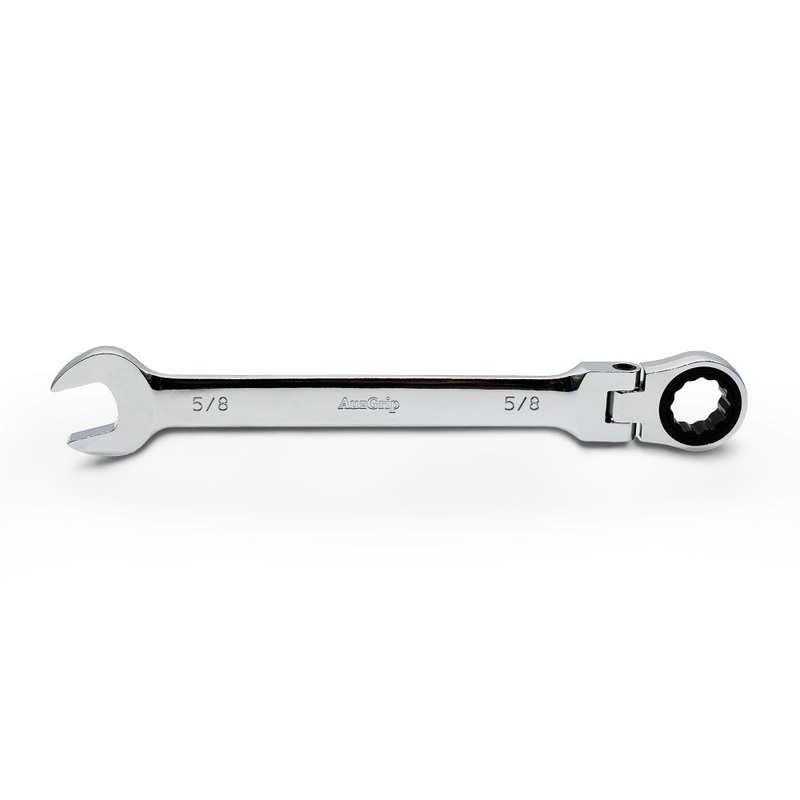 AuzGrip A89745 5/8 Flexible Open End & Ring Combination Ratchet Spanner