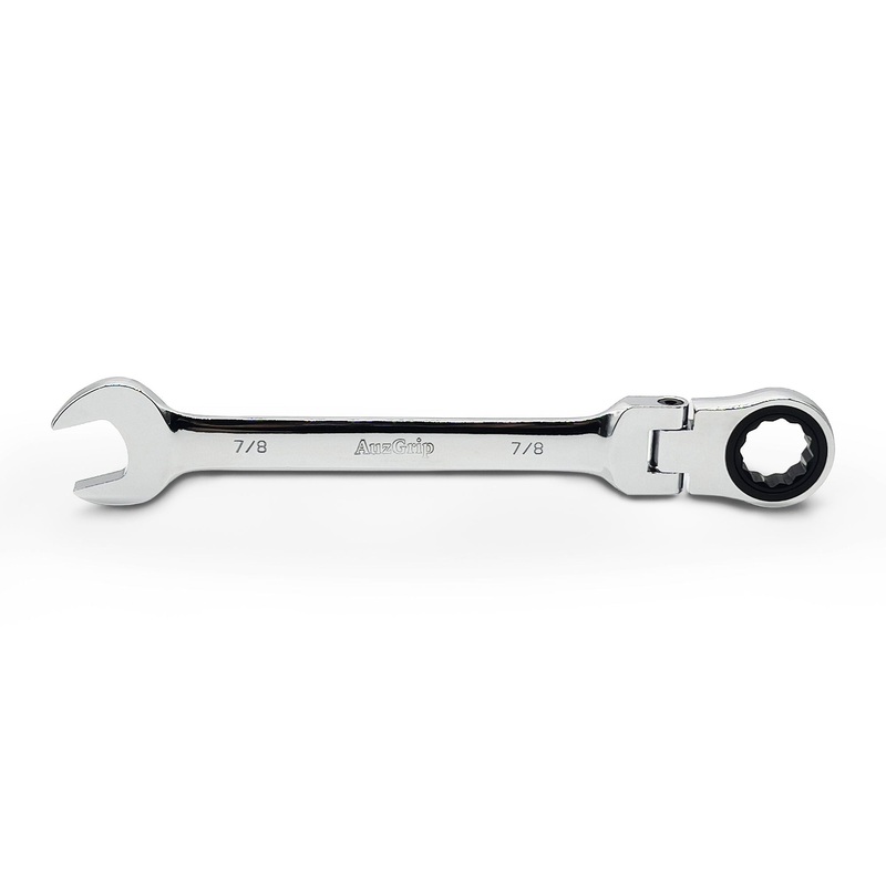 AuzGrip A89749 7/8 Flexible Open End & Ring Combination Ratchet Spanner