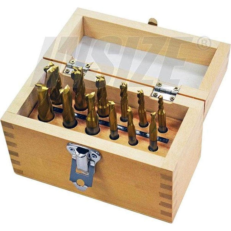 Insize IN-12 12 Piece HSS M2 End Mill & Slot Drill Bit Set
