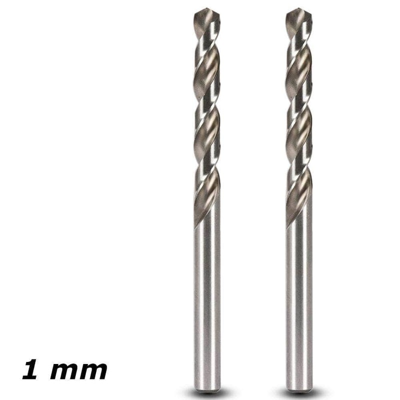 Insize IN0065 Twin Pack 1mm Heavy Duty HSS M2 Drill Bits