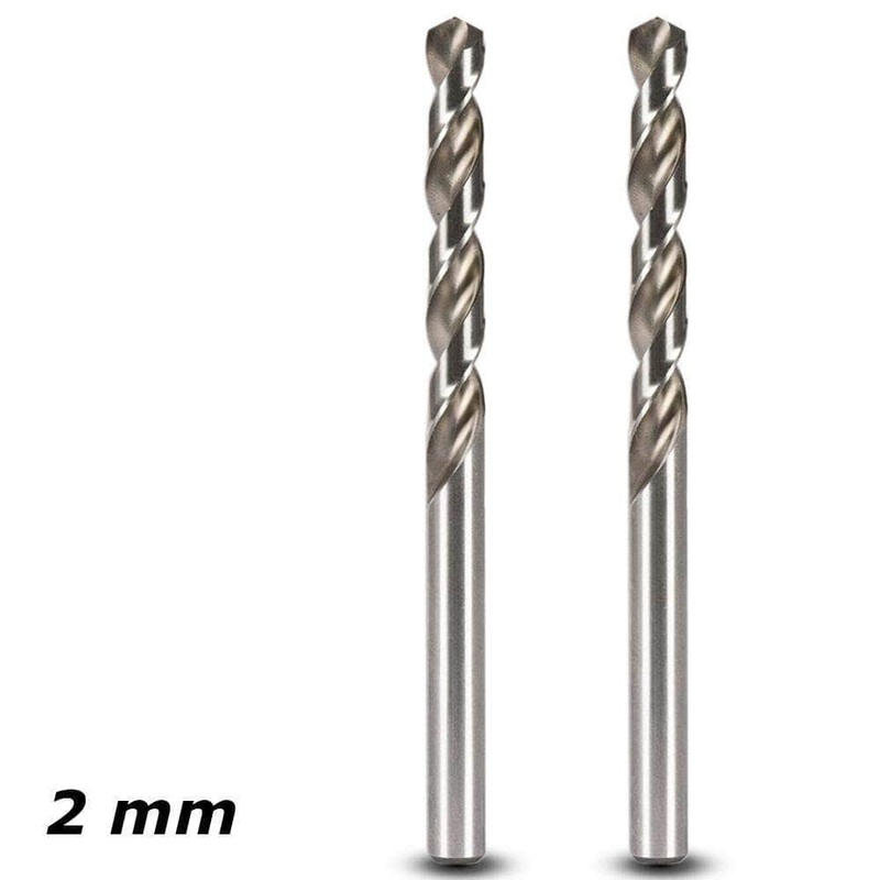 Insize IN0067 Twin Pack 2mm Heavy Duty HSS M2 Drill Bits