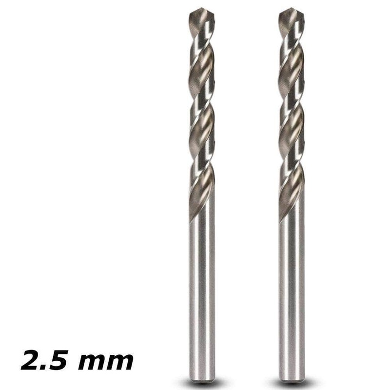 Insize IN0068 Twin Pack 2.5mm Heavy Duty HSS M2 Drill Bits