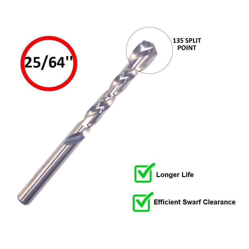 Insize IN0132 25/64 Heavy Duty HSS M2 Drill Bit