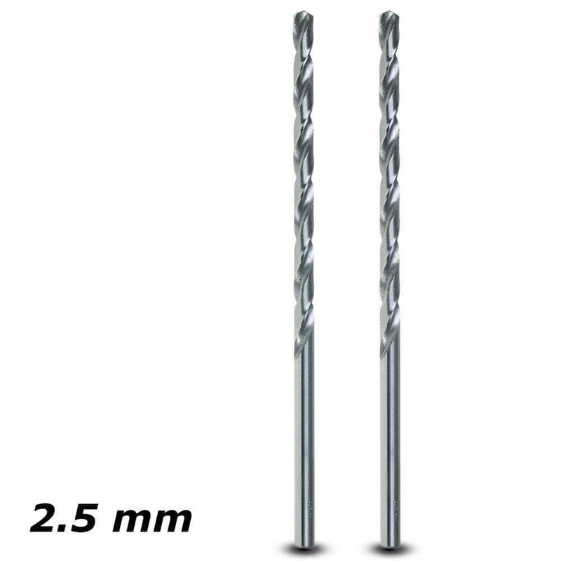 Insize IN0403 Twin Pack 2.5mm HSS M2 Long Series Drill Bits