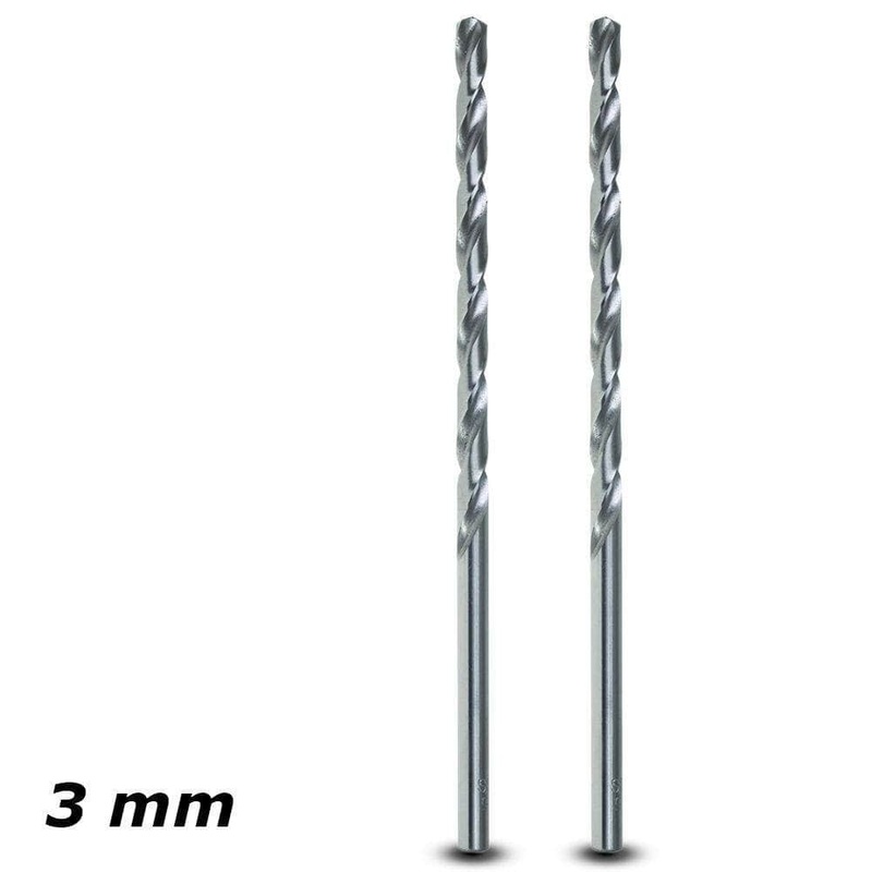 Insize IN0404 Twin Pack 3mm HSS M2 Long Series Drill Bits