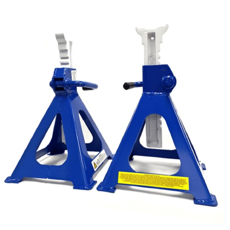 AuzGrip A19043 2 Piece 8000kg (8T) Ratchet Vehicle Support Stand Set