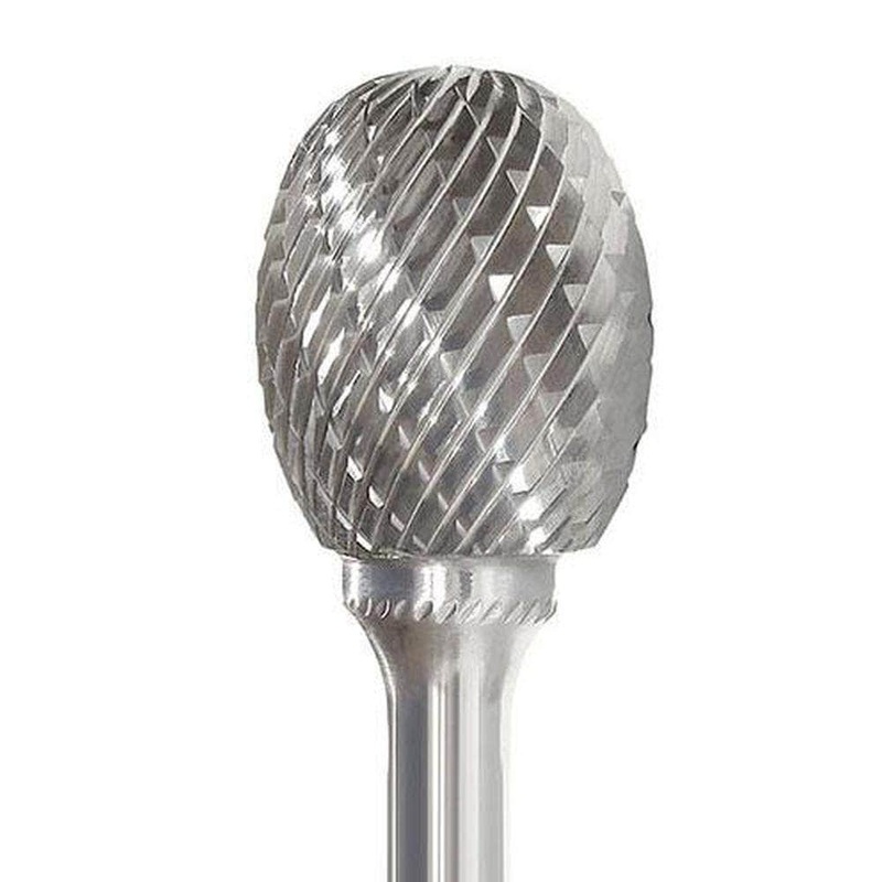 Insize INSE-3 10mm Oval Shaped Double Cut Carbide Burr