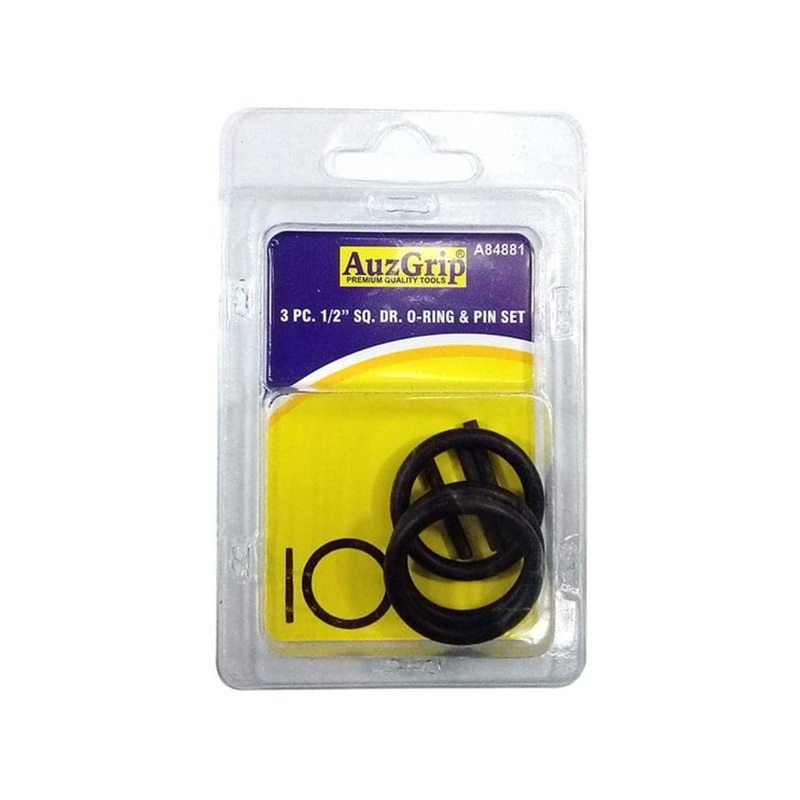 Auzgrip A84880 3 Piece 1/2 Square Drive O-Ring & Pin Set