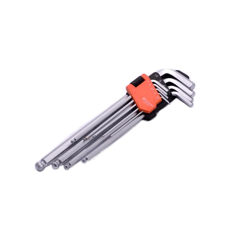 Harden 540609 9 Piece Metric Long Ball-End Hex Key Wrench Set
