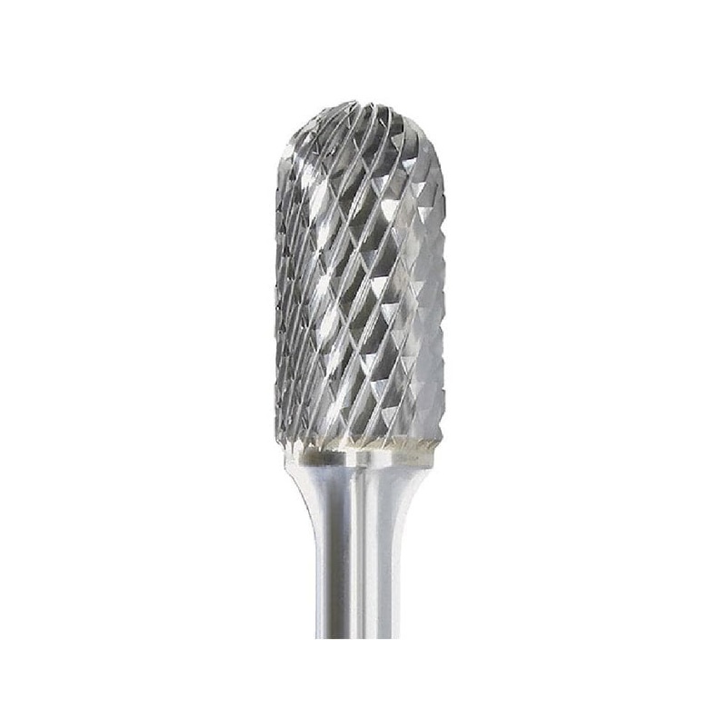 Insize INSC-3 10mm Cylindrical Ball Nose Shape Double Cut Carbide Burr