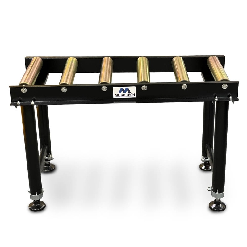 Metaltech MTRST606 1000mm x 420mm Roller Conveyor with Adjustable Legs