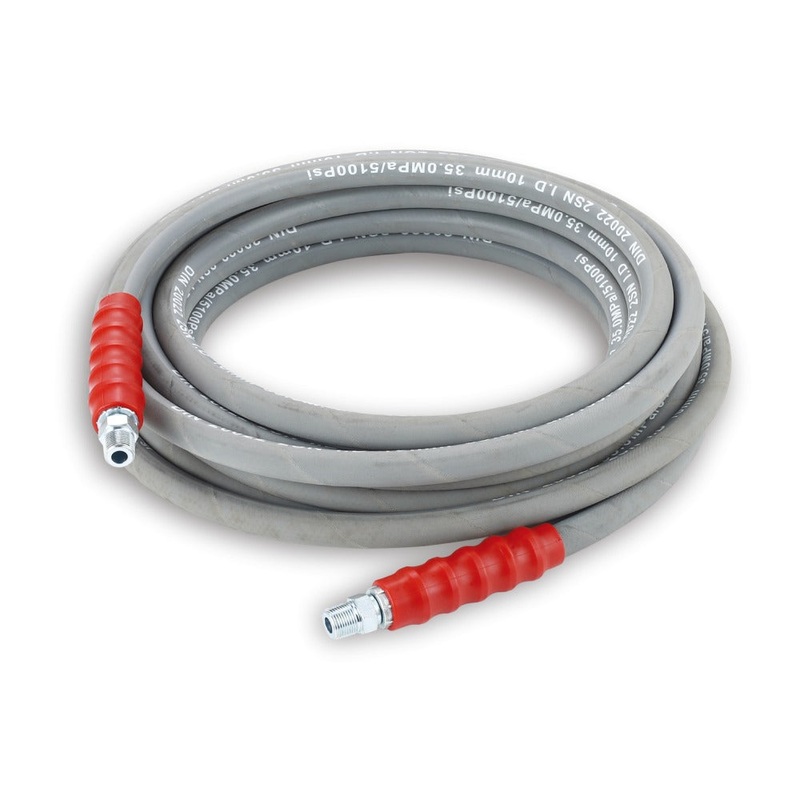 Raptor RG10GSBH10 3/8 x 10m 4350PSI Grey Non-marking Steel Braided Rubber Hose