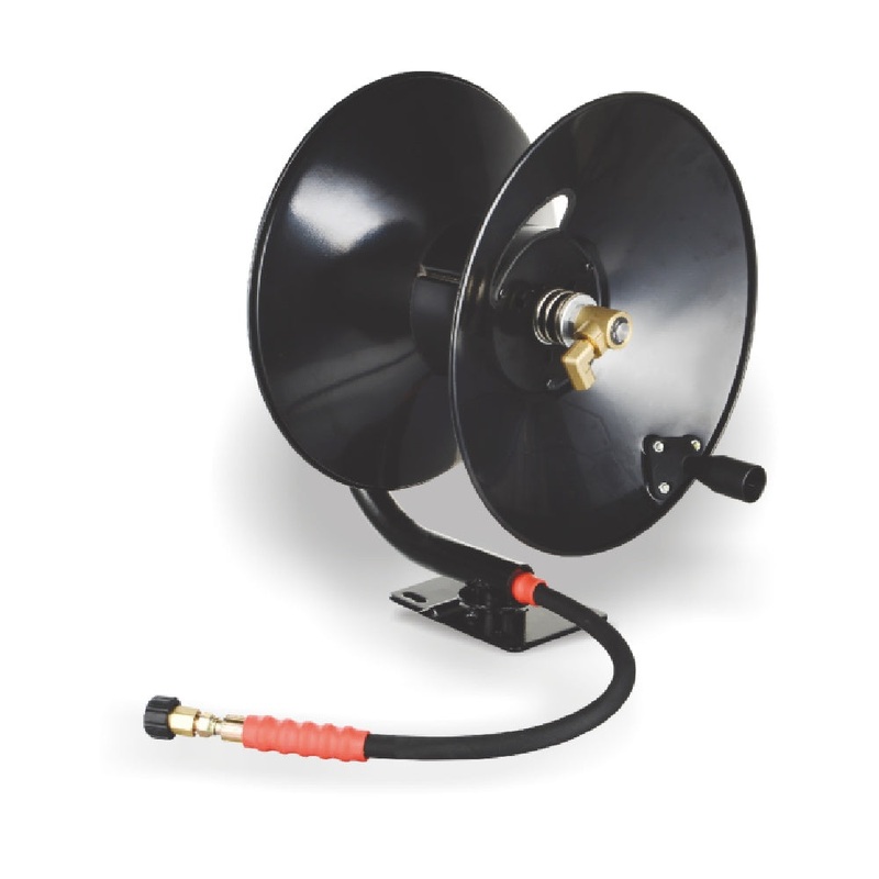 Raptor RGPHR-30 30m Base Mounting High Pressure Hose Reel with Fittings