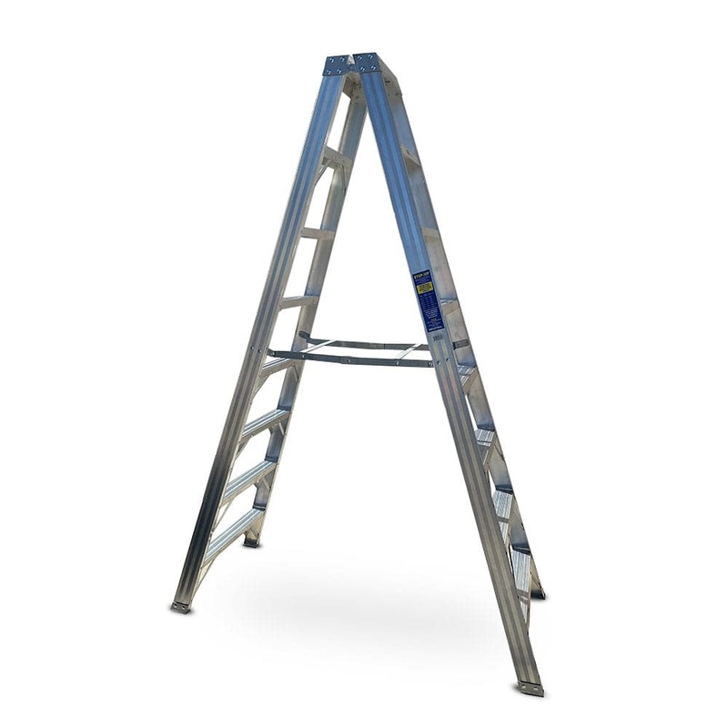 Step Up STADSL-8 2.4m 160kg 8 Step Industrial Aluminium Double Sided Ladder