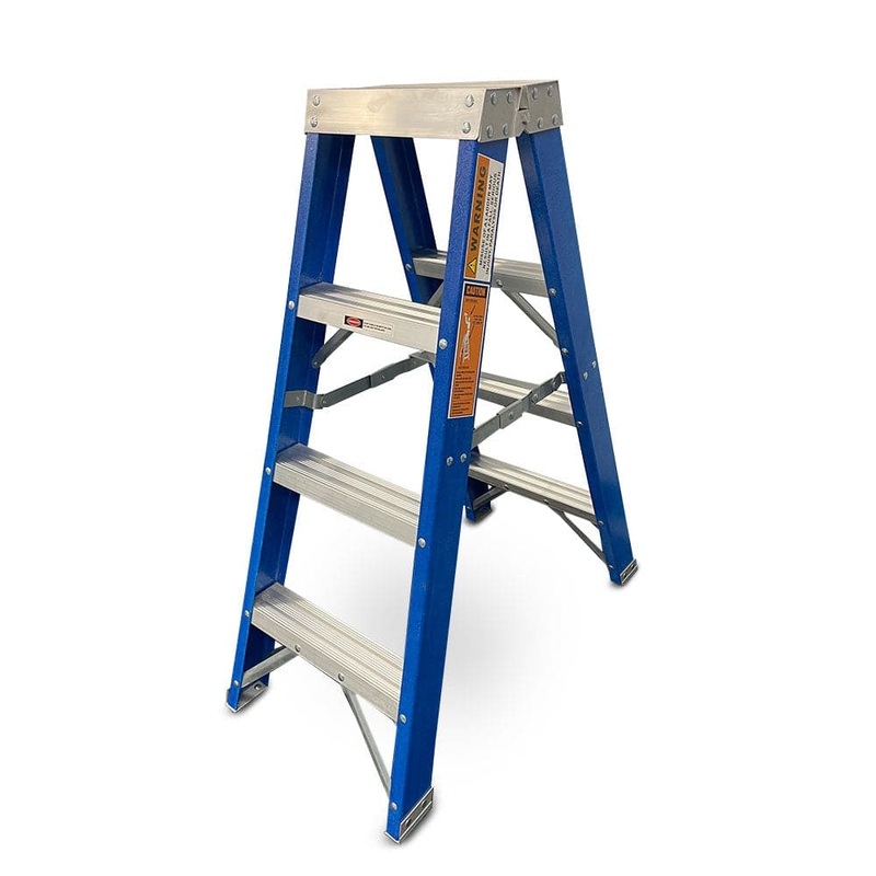 Step Up STFDSL-4 1.2m 160kg 4 Step Industrial Fiberglass Double Sided Ladder