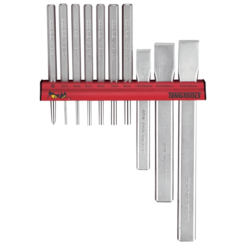 Teng Tools 10 Piece Punch & Chisel Wall Rack – WRPC10