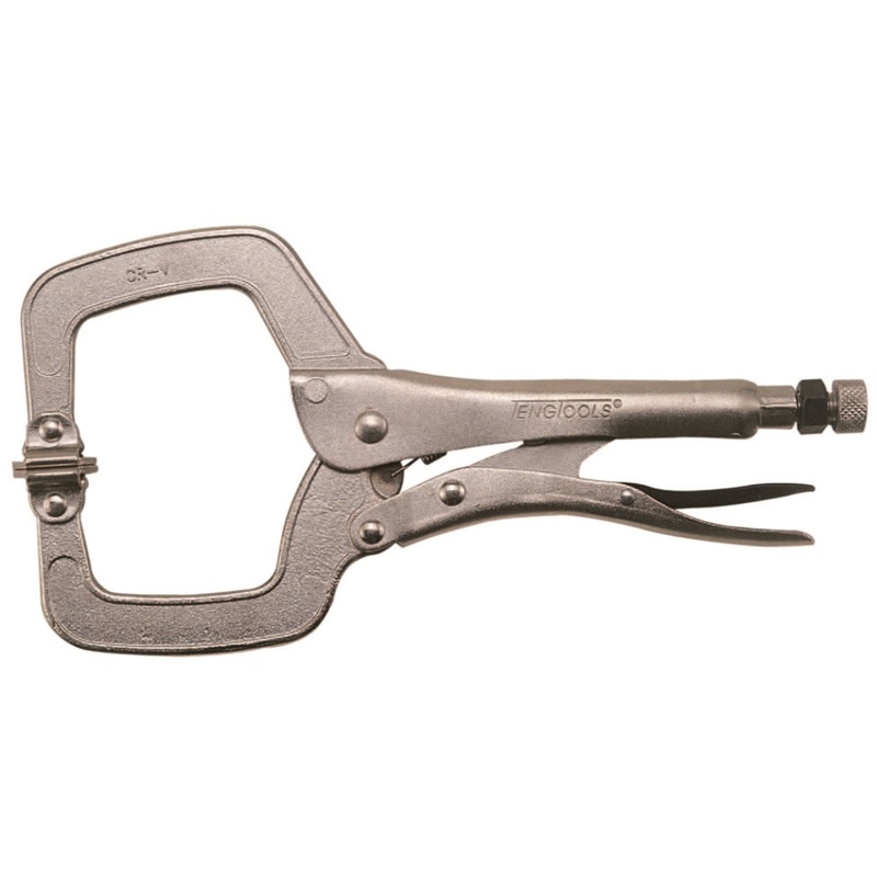 Teng Tools 11 C Clamp Power Grip Pliers With Swivel Pads – 406P