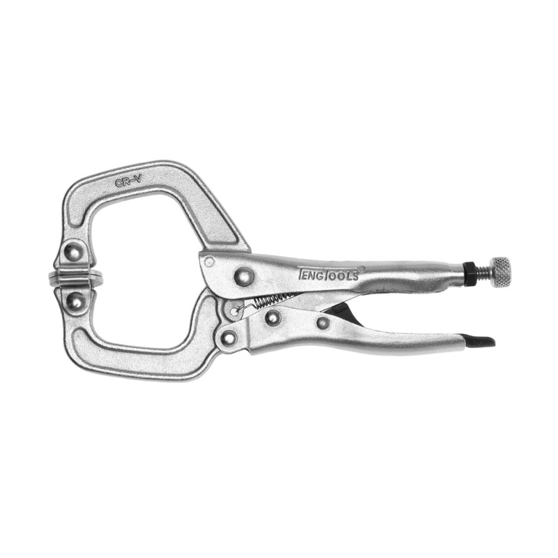 Teng Tools 6 C Clamp Power Grip Pliers With Swivel Pads & Non Pinch Release Lever – 406-6SP