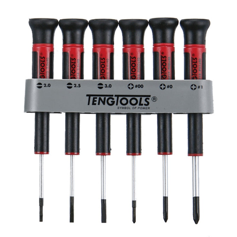Teng Tools 6 Piece Flat Regular & PH Type Mini Screwdriver Set – MDM706