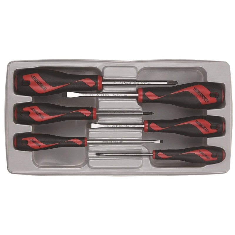 Teng Tools 6 Piece Flat Regular & PZ Type Screwdriver Set – MD906N4