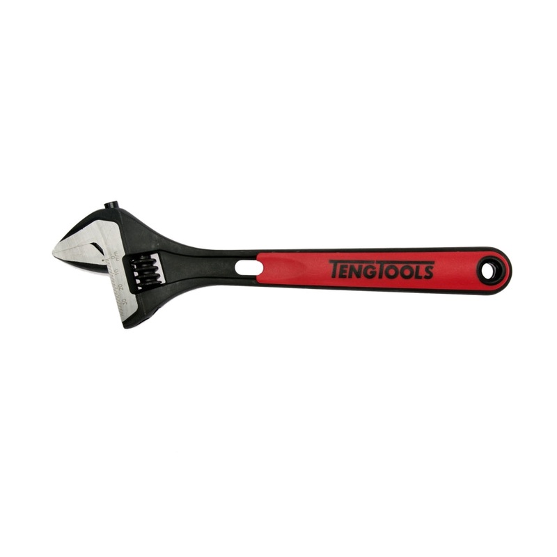Teng Tools 12 Adjustable Wrench With Bi-Material Grip & Graduated Scale – 4005IQ