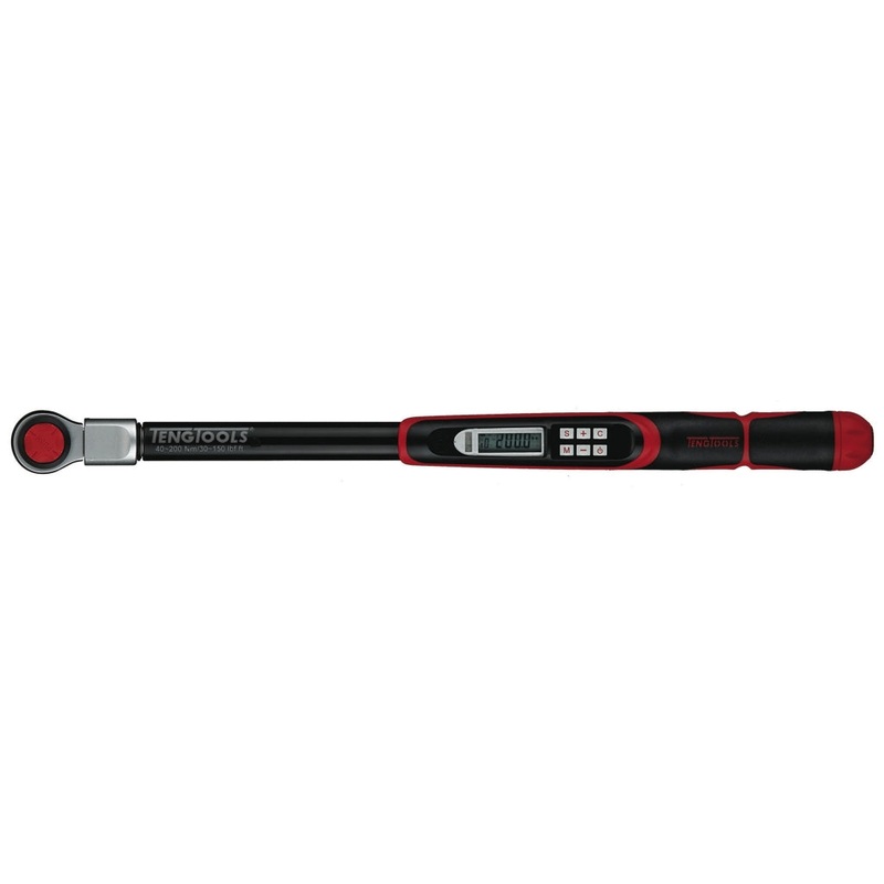 Teng Tools 20-200Nm 1/2 Drive Certified & Calibrated Electronic/Digital Torque Wrench – 1292D200-CT