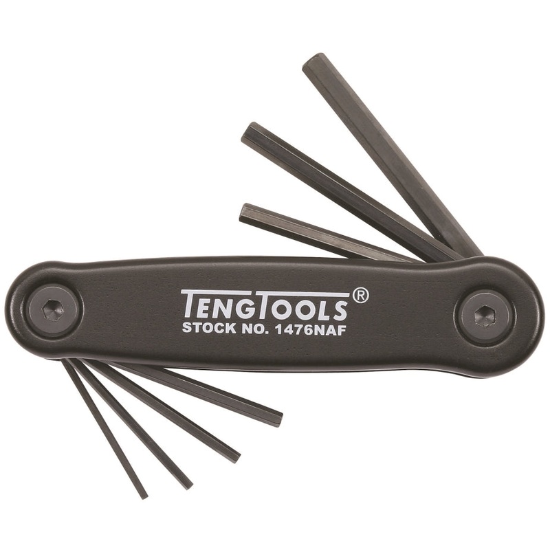 Teng Tools 7 Piece AF Retractable Hex Key Set – 1476NAF