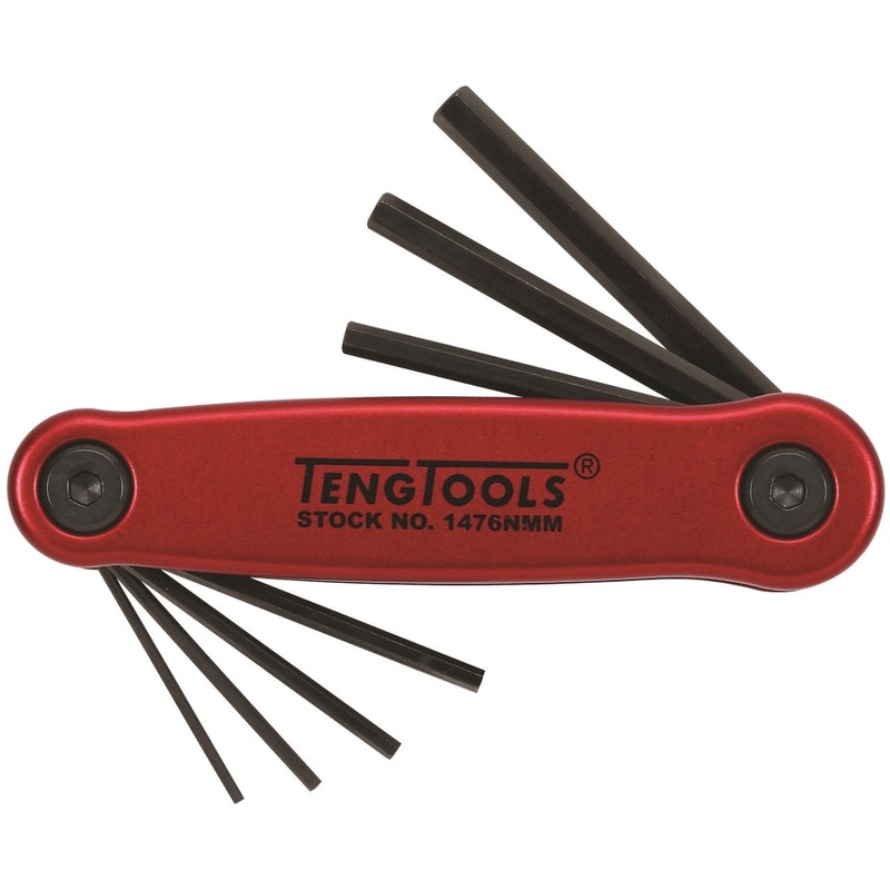 Teng Tools 7 Piece Metric Retractable Hex Key Set – 1476NMM