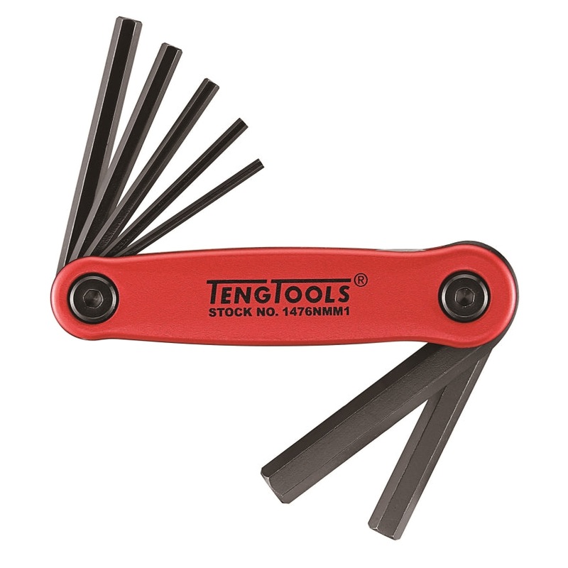 Teng Tools 7 Piece Metric Retractable Hex Key Set – 1476NMM1