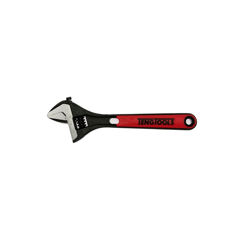 Teng Tools 8 Adjustable Wrench With Bi-Material Grip & Graduated Scale – 4003IQ